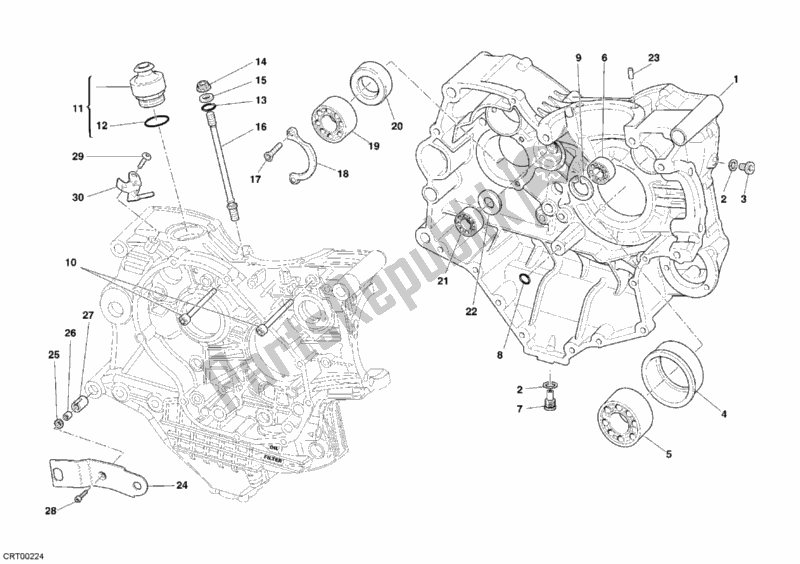 Toutes les pièces pour le Carter du Ducati Superbike 999 USA 2005